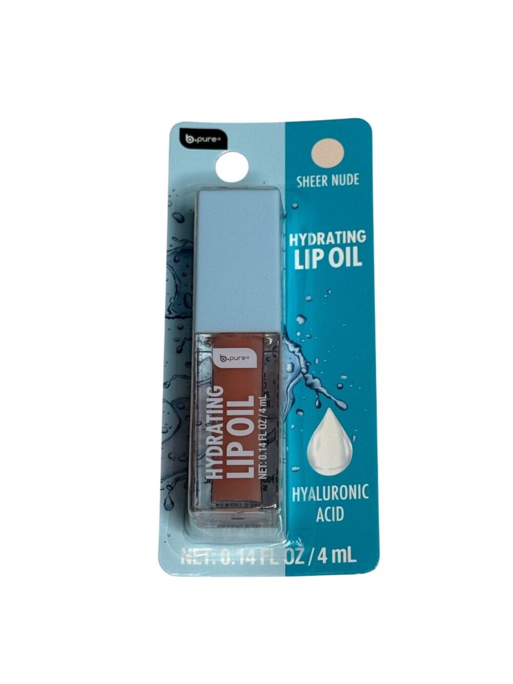 b.pure Hydrating Lip Oil Sheer Nude Hyaluronic Acid